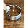Image 1 : Gents Titanium Brushed Steel Size 10 Beveled Ring