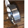 Image 2 : Gents Titanium Brushed Steel Size 10 Beveled Ring