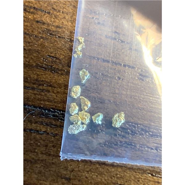 LOT of 10 - Pure Alaskan Natural Gold Nuggets 0.5 - 1.0mm sold as one lot