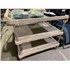 Image 1 : Rolling Dining Service Cart, 3 Tier Sturdy Plastic with Metal Frame - Minor Damage as seen in photos