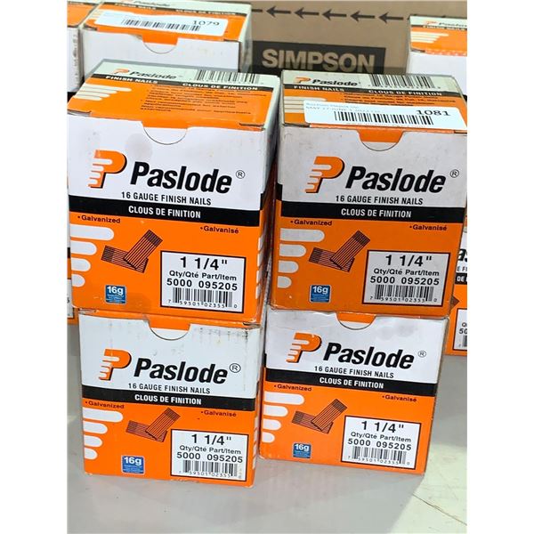 Paslode16 Gauge 1-1/4" Galvanized Finishing Nails - 4x5000 Count