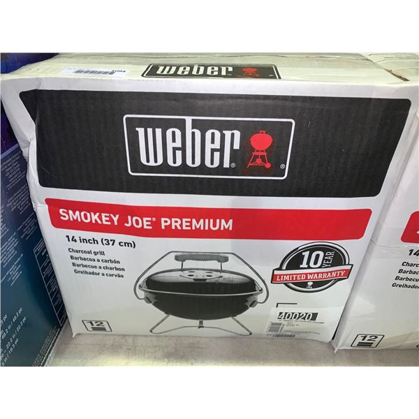 New WEBER Smokey Joe Premium 14" Charcoal Grill