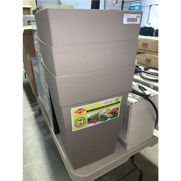 DCN 12" Self-Watering Portabella Harmony Tall Planter - Lot of 3