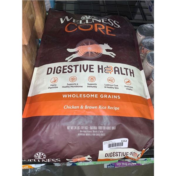 Wellness Core Digestive Health Whole Grains Dog Kibble 24Lbs