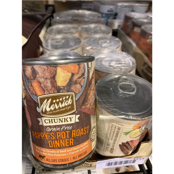 Merrick Chunky ,Grain Free,  Pappy's Pot Roast Wet Dog Food 12x360g