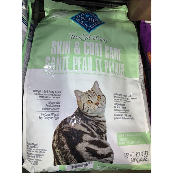 Blue Buffalo True Solutions Skin & Coat Care Cat Kibble 15Lbs