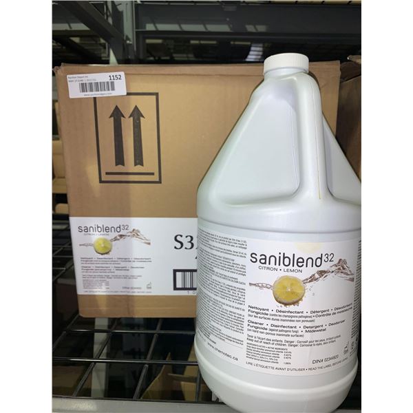 Saniblend 32 Lemon Disinfectant Cleaner Lot of 4x 4L