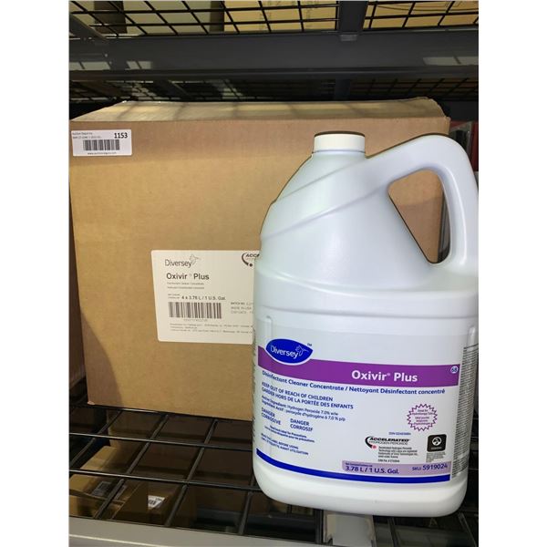 Diversity Oxivir Plus Disinfectant Cleaner Concentrate Lot of 4x3.78L