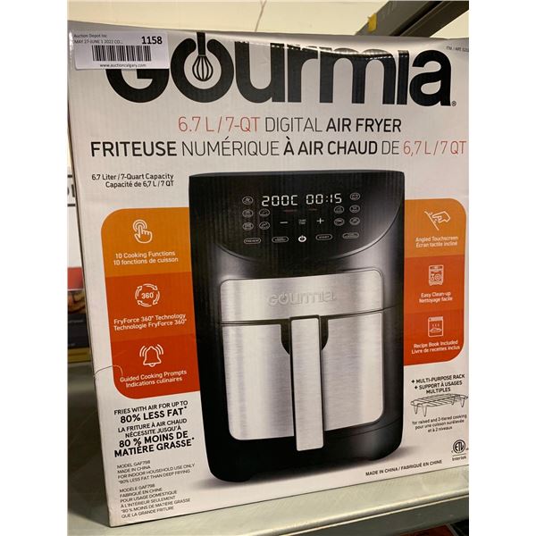 Gourmia 6.7L/ 7 Qt  Digital Air Fryer with 10 cooking functions