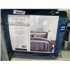 Image 1 : New Chelsea Park Soft Velvet 3 Piece Quilt Set - Queen Size - Blue