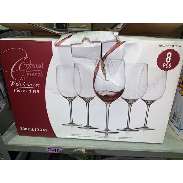 New Crystal Cristal 20oz Wine Glasses - 8 Piece