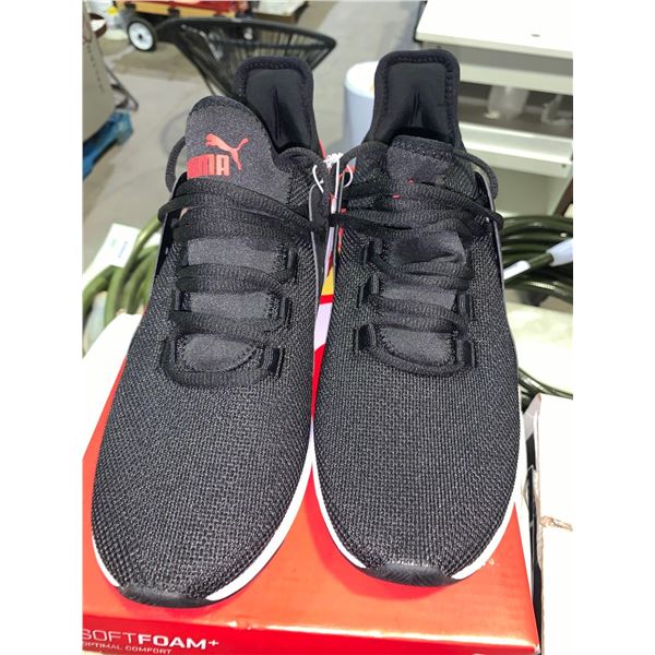 New Puma Men's Electron Shoes - Black/Red Size 8