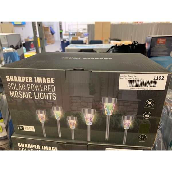 New Sharper Image Solar Powered Mosaic Lights - Set of 6