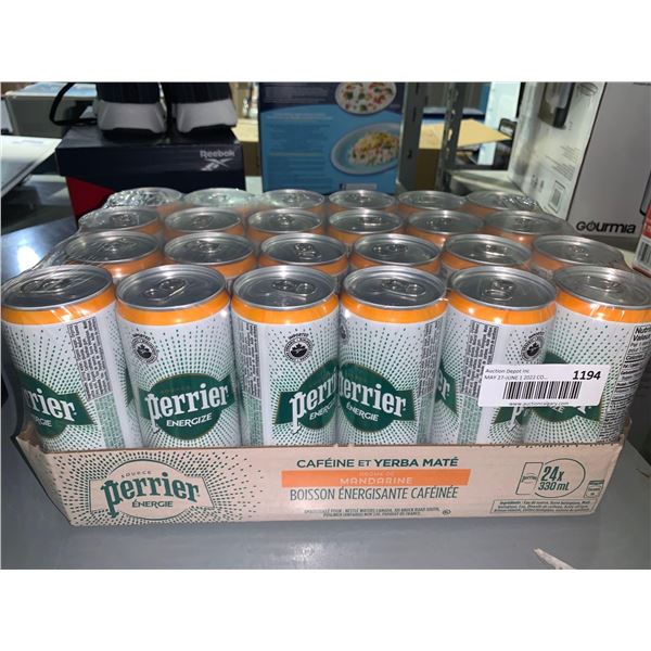 Perrier Caffiene & Yerba Mate - Tangerine Flavored Sparkling Energy Drink 24x330ml