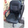 Image 2 : New Uline H-3641 Leather Managers Chair - 3 1/2" thick seat with 3" back - Black