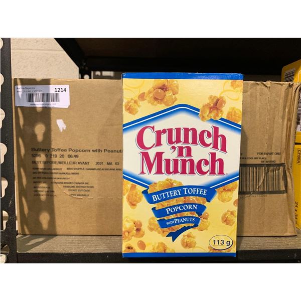Crunch & Munch Buttery Toffee Popcorn Lot of 12 x 200g