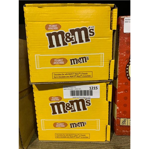 M&M Peanut Candy Bars Lot of 2- 24x34g