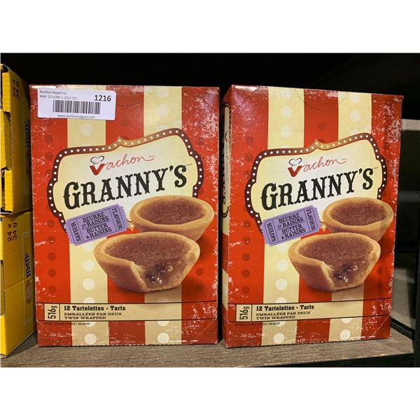 Granny's Butter Tarts Lot of 2 X 12 Tarts