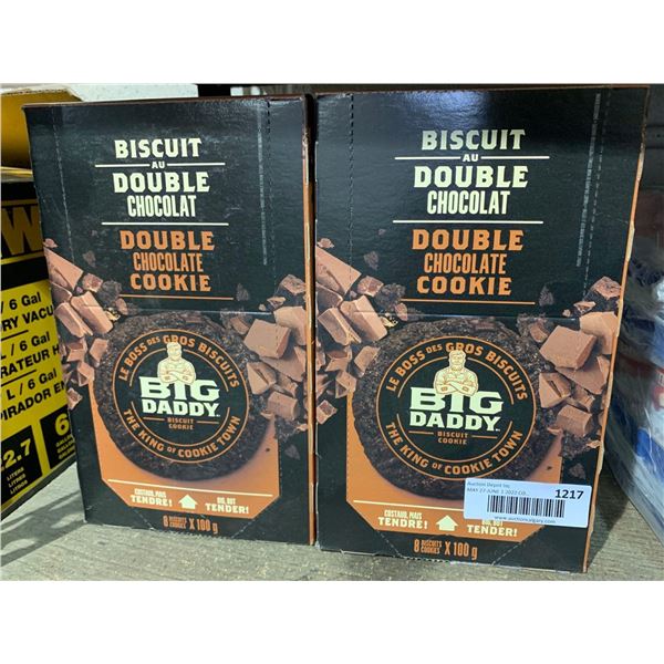 Big Daddy Double Chocolate Cookies  Lot of 2 - 8X100g