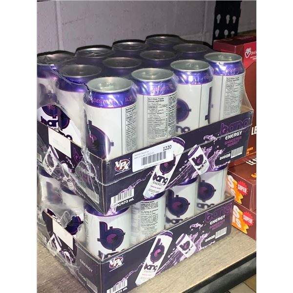 Bang Energy Drink - Bangster Berry - Lot of 2 - 12X473ml