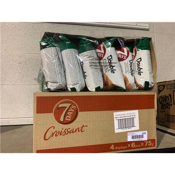 7 Days Croissants - Lot of 7 x 6 packs  - 4X Chocolate & 3X Strawberry/Vanilla