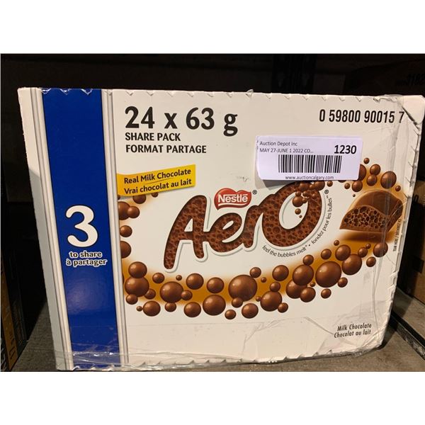 Areo Bubbly Chocolate Bar Share Pack  24x63g