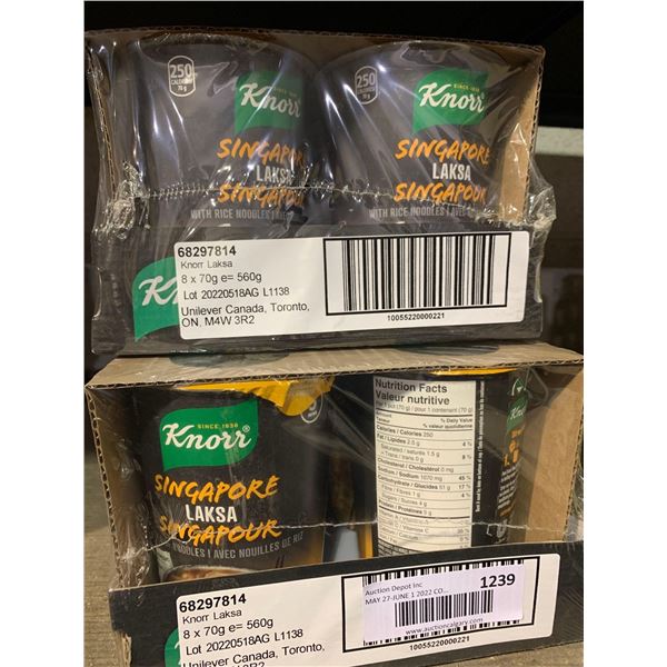 Knorr Singapore Laska Instant noodle Soup - Lot of 2x (8 x 70g)