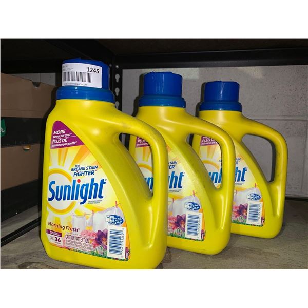 Sunlight "Mornings Fresh" Laundry Detergent Lot of 3 X 1.47L