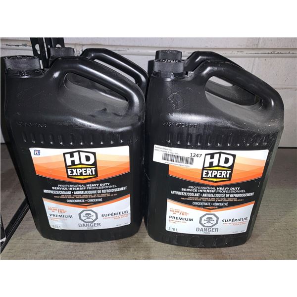 Hd Expert Professional Heavy Duty Antifreeze/Coolant Lot of 4 X 3.78L