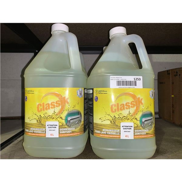 Classik Dishwasher Sanitizer - Lot of 2 X 4L