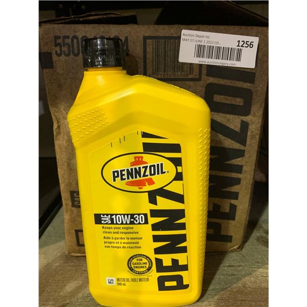 Pennzoil SAE 10W-30 Motor Oil for Gasoline Engines Lot of 6 x 946ml