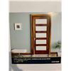 Image 3 : New Leadvision International Sanded Glass Acacia Door  30"x80"x1-3/8"