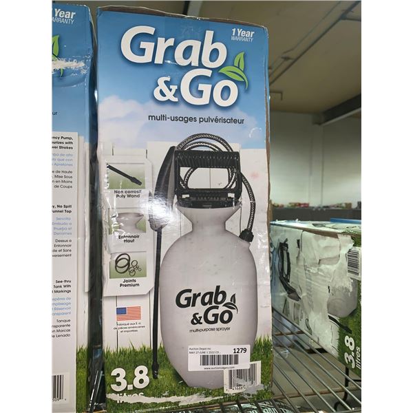 New Grab & Go 3.8L Manual Pressurized Multi-purpose Sprayer