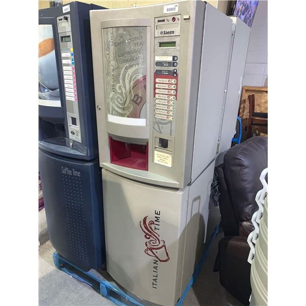 Saeco "Italian Time" Hot Drink Vending Machine- in from a closed coin operated company includes key