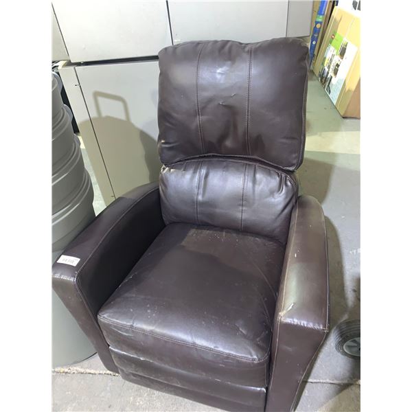 Leather Recliner Chair - Some Wear as seen in photos