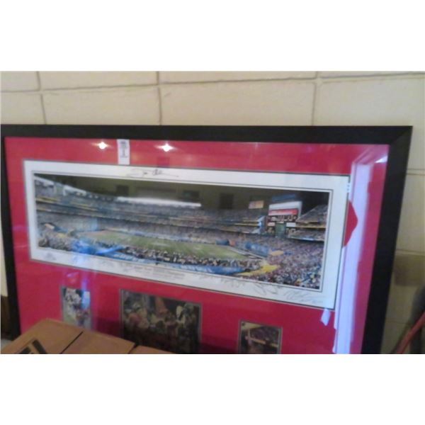 Framed Autographed Buccaneers Stadium Photo