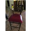 Image 1 : 7-Red Padded Ladderback Bar Stools - 7 X $