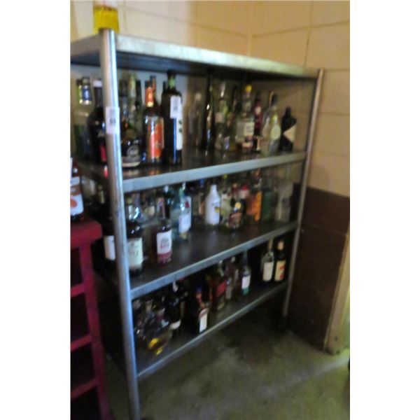 S/S 4 Shelf Rack w/Wheels