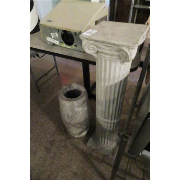 Plant Stand & Marble Umbrella Stand