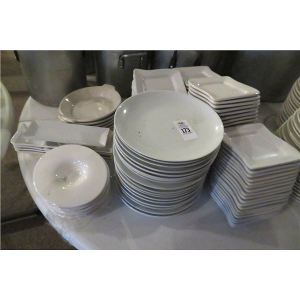 Large Lot of White Dishes