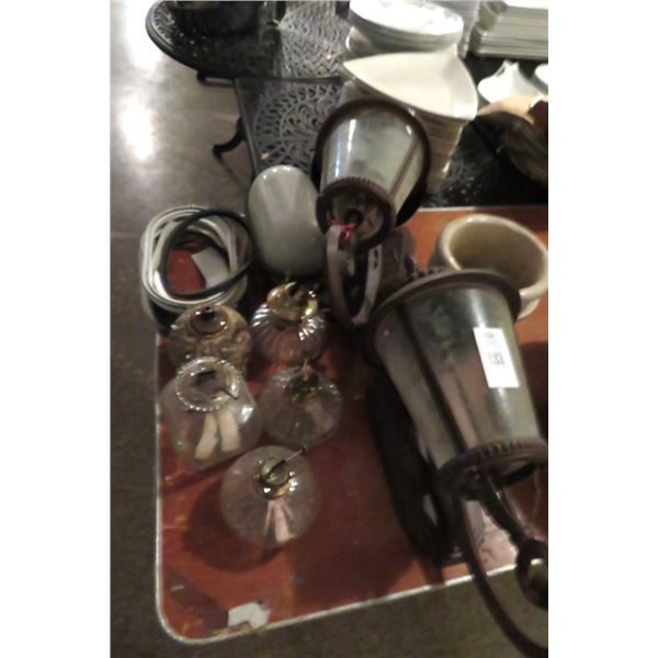 Lot of Oil Lanterns & Wall Sconces