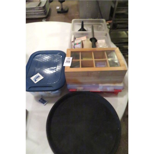 Lot of Serving Trays, Tea & Moist Towelettes