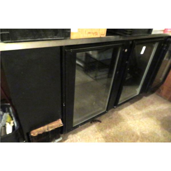 True 8'  Worktop Glass Door Reach In Beer Cooler