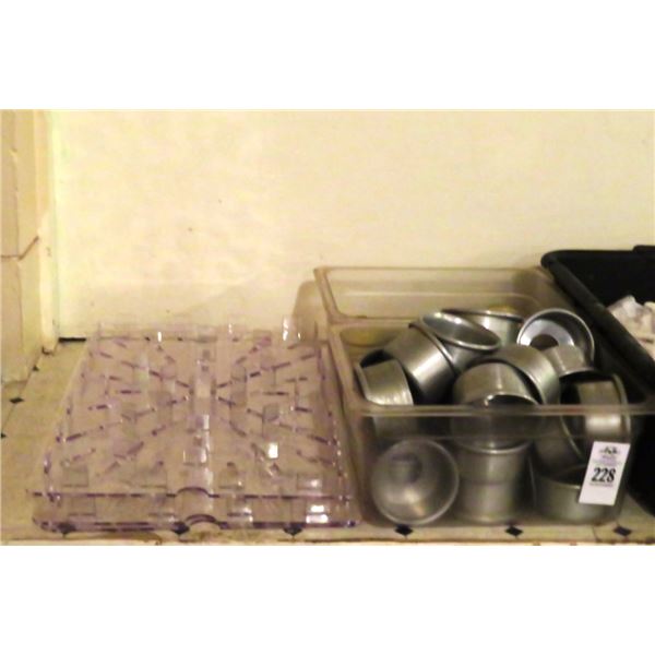 Cooler Tray, Bins (4) w/Lids & Supplies