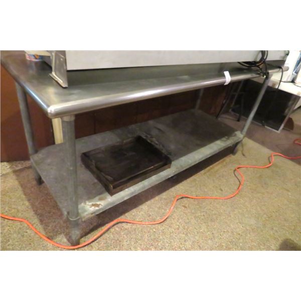 S/S 6' Bullnose Table w/Undershelf