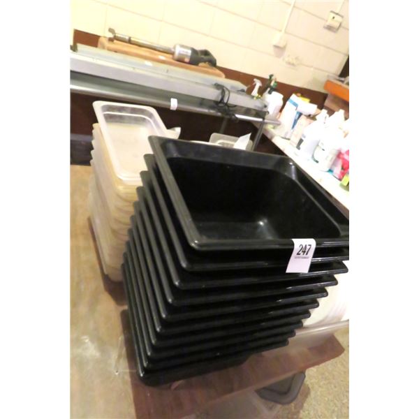 Large Lot of Cambro Pans & Covers