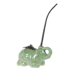 Vintage Thai Celadon Elephant Pipe  (ANT-317)