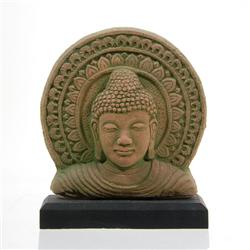 Hand Formed Sandstone Buddha Bust  (CLB-176)