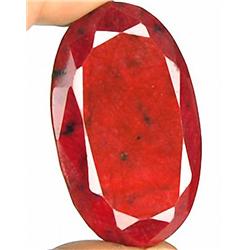 374ct. Museum Grade Top Pigeon Blood African Red Natural Ruby RETAIL $16000 (GEM-2614)