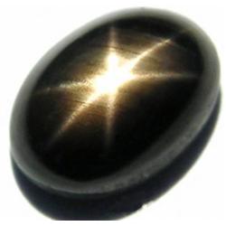 1.18ct. 6 Ray Black Natural Star Sapphire Oval RETAIL $600 (GEM-2833)